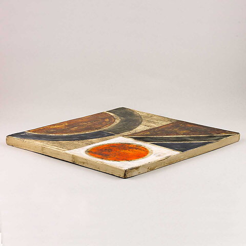  Mari  Simmulson 1970 Wall Plaque with Geometric Motif  29 cm